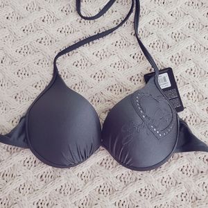 Body Glove Active Charcoal Halter Snap back bikini Top- New